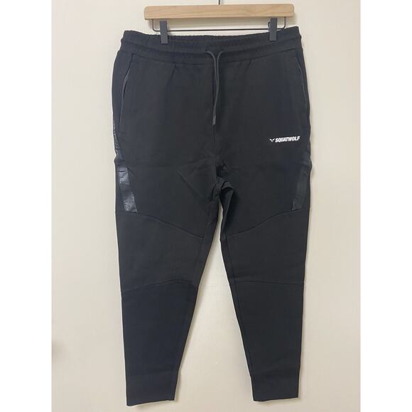 SQUATWOLF Jogger Men's Gym Tampered Pants Black Size XXL EUC - Picture 2 of 9